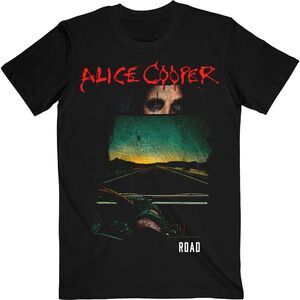 Alice Cooper Unisex Adult Road Track List Cotton Back Print T-Shirt / Black